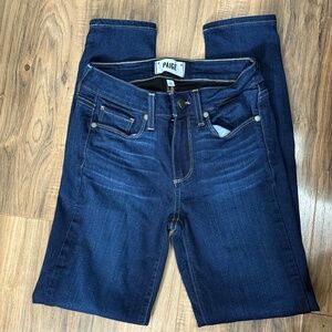 Women's Paige Verdugo Ankle Skinny Dark Blue Jeans Size 24